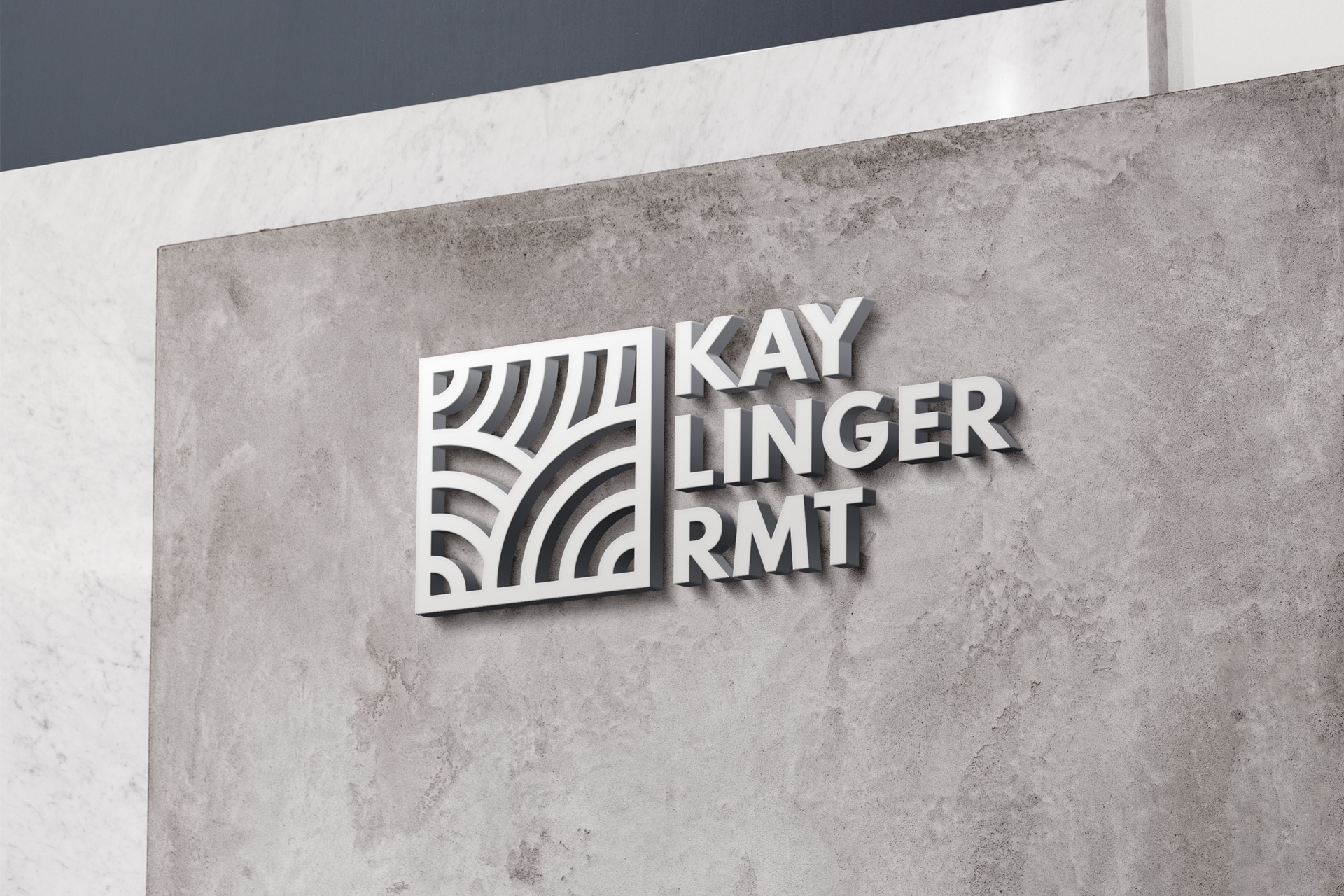 kay linger rmt logo design mockup