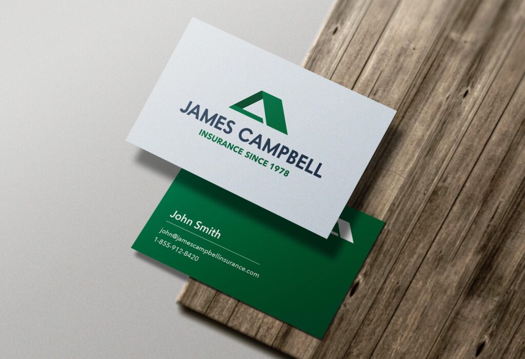 james-cambell-insurance-business-cards-design