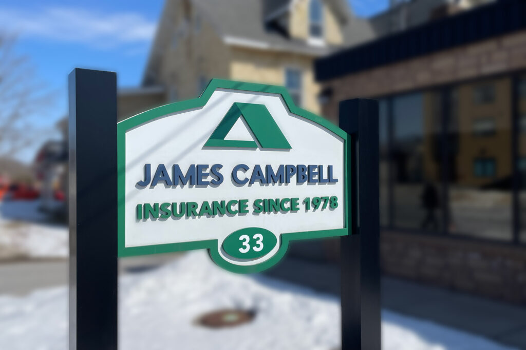 james-cambell-insurance-outdoor-sign-logo-design