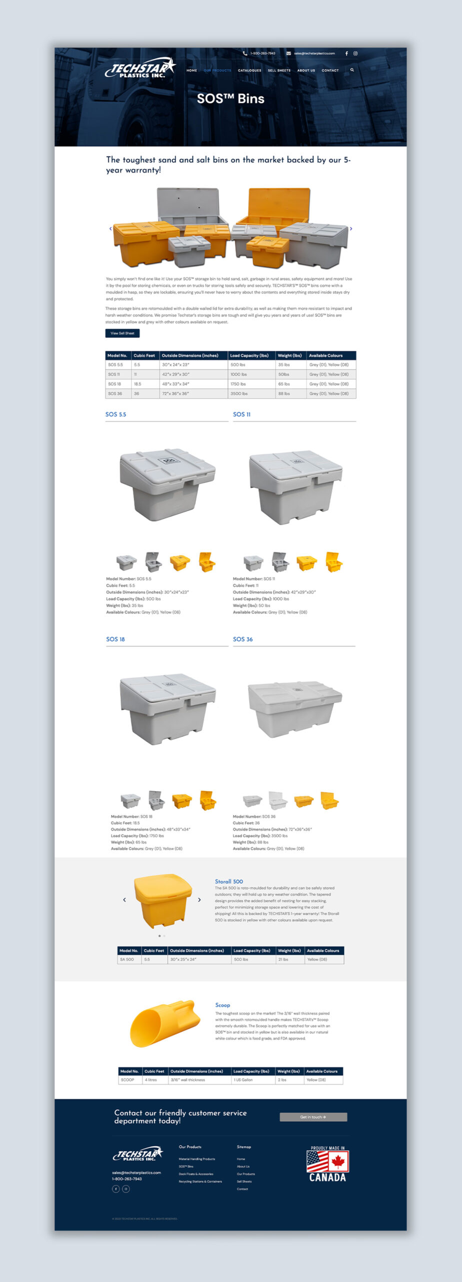 techstar-sos-bins-product-page-website-design