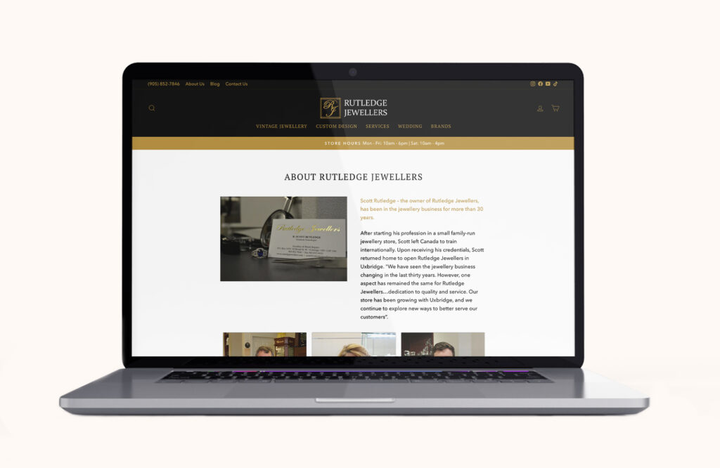 rutledge-jewelers-laptop-about-page-website-design
