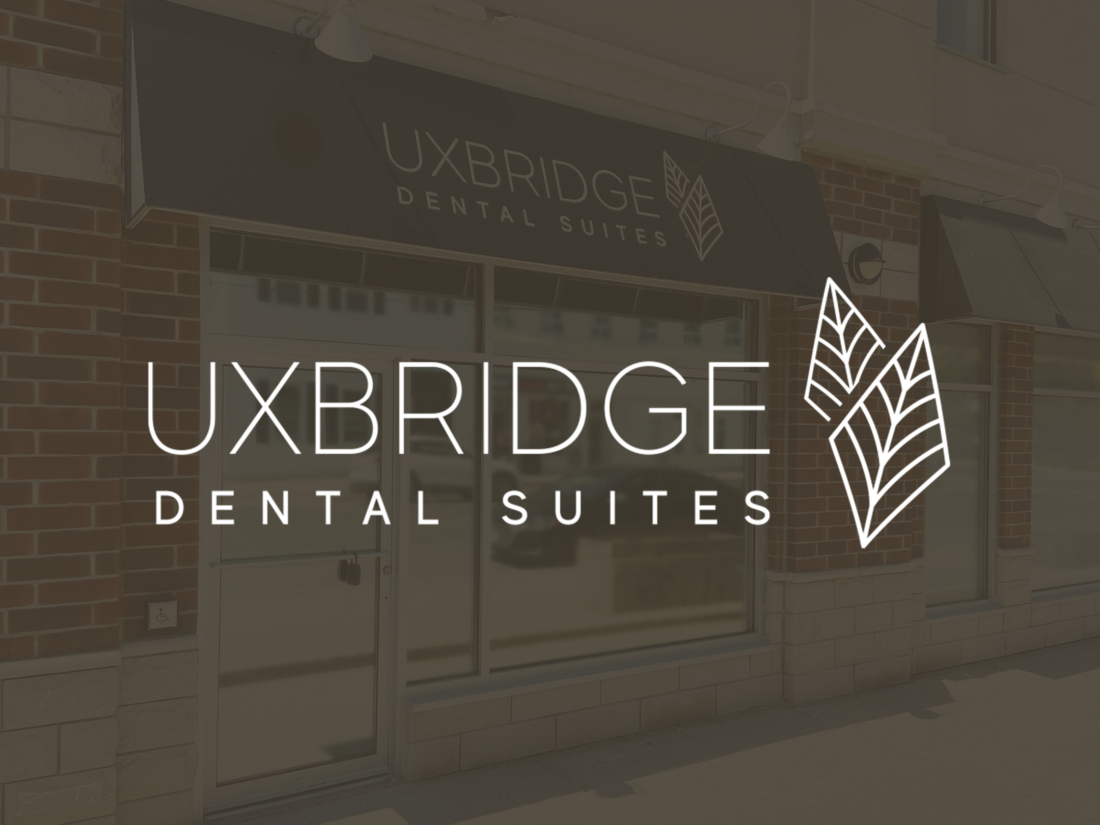 uxbridge-dental-suites-logo-storefront-design