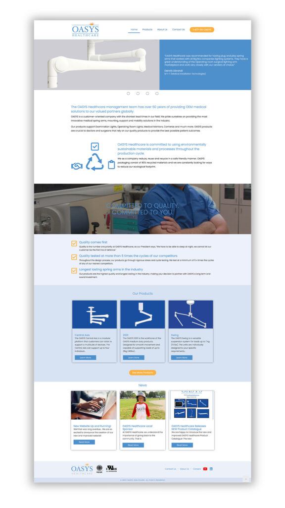 oasys-healthcare-homepage-website-design